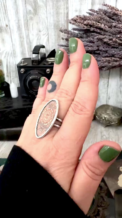 Lucky Penny Club - Vintage My Lucky Penny Pressed Penny Ring Fine Silver Size 9 / One of a Kind