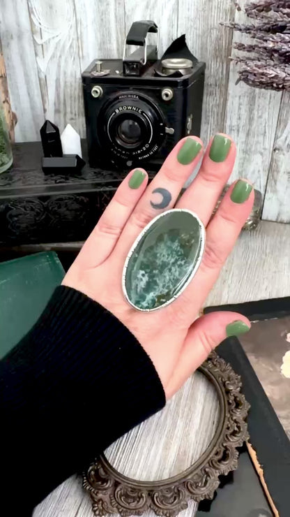 The Colossal Collection - Bloodstone Statement Ring Size 10 Fine Silver / One Of A Kind