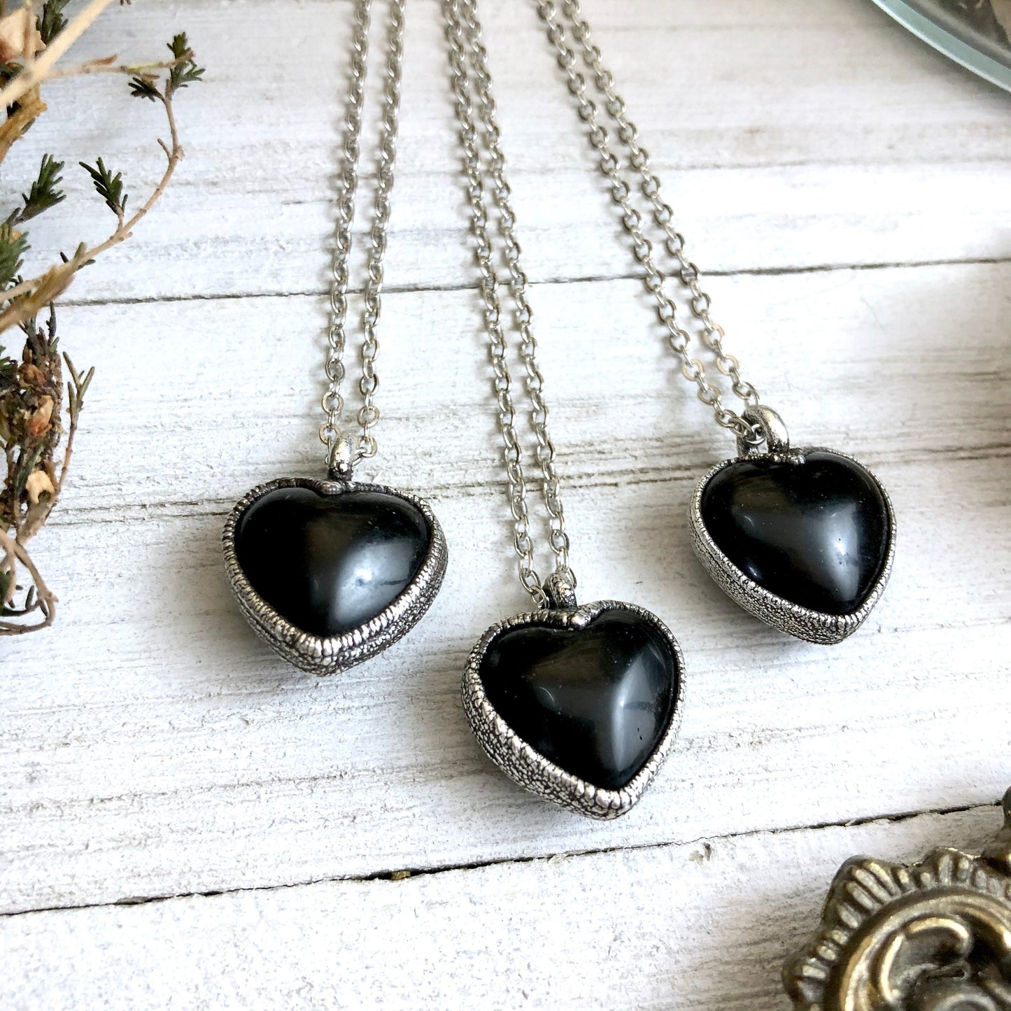 Black Crystal Heart, Black Stone Necklace, Bohemian Jewelry, Crystal heart, Crystal Necklace, Crystal Necklaces, Etsy ID: 760153511, FOXLARK- NECKLACES, Gothic Jewelry, Healing Crystal, Heart Necklace, Heart Pendant, Jewelry, Necklaces, Obsidian Heart, Ob