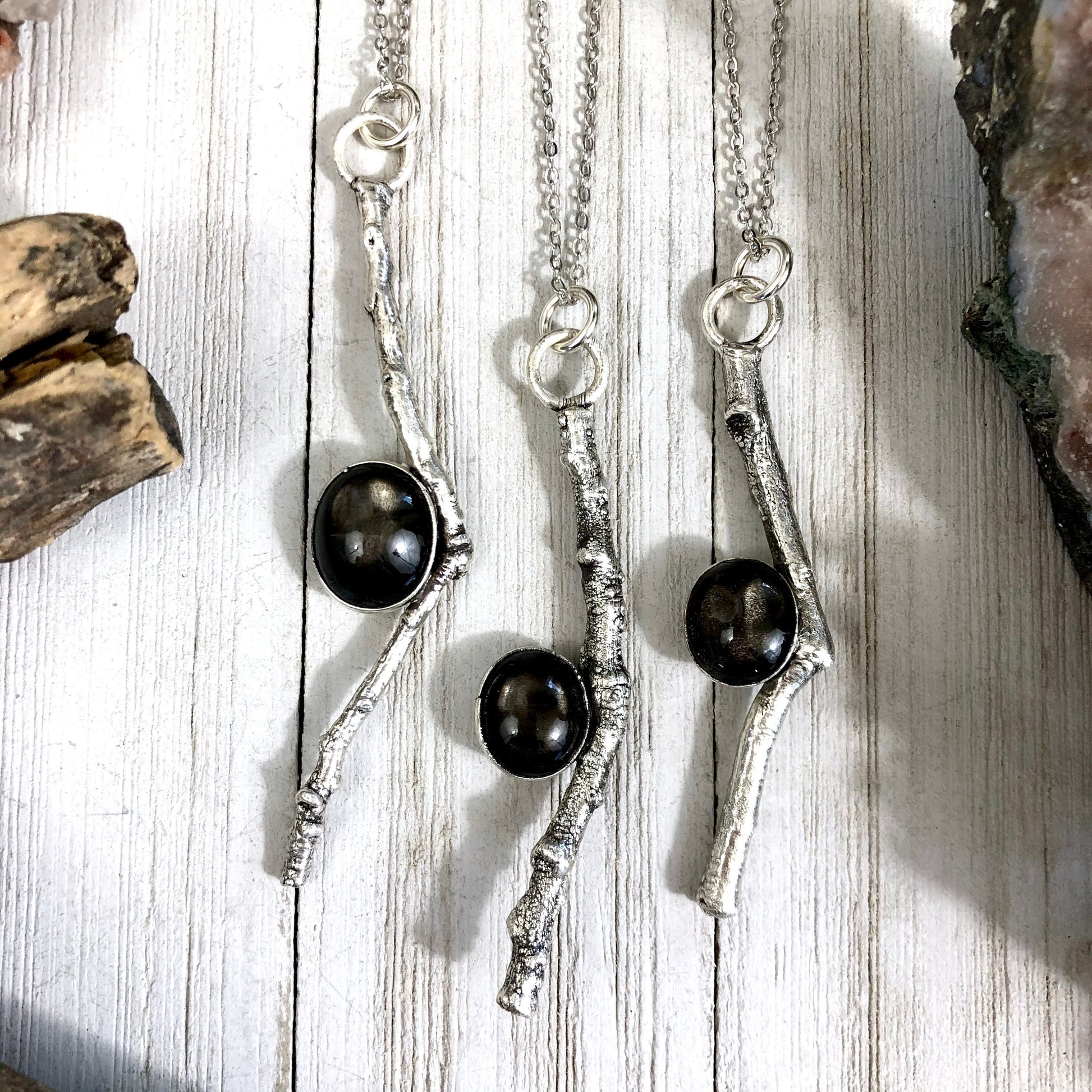 big crystal Necklace, Big Gothic Necklace, Big Silver Necklace, Big Stone Necklace, Black Star sunstone, Bohemian Jewelry, Crystal Necklaces, Crystal Pendant, Etsy ID: 1100791057, FOXLARK- NECKLACES, Jewelry, nature inspired, Necklaces, sale, Silver Sheen