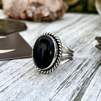 Big Statement Ring, Black Onyx Jewelry, Black Onyx Ring, Bohemian Ring, boho jewelry, boho ring, crystal ring, CURATED- RINGS, Etsy ID: 1339591103, Festival Jewelry, Foxlark Alchemy, gypsy ring, Jewelry, Large Crystal, Rings, Southwestern Jewelry, Stateme