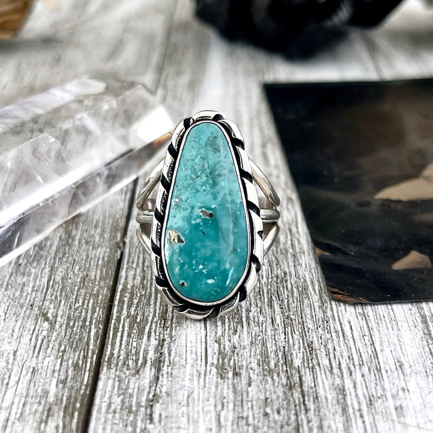 Bohemian Ring, boho jewelry, boho ring, Boulder Turquoise, crystal ring, CURATED- RINGS, Etsy ID: 1405479206, Festival Jewelry, Gift for Woman, gypsy ring, Jewelry, Large Crystal, Rings, Statement Rings, Sterling Silver, Sterling Silver Ring, Turquoise, T
