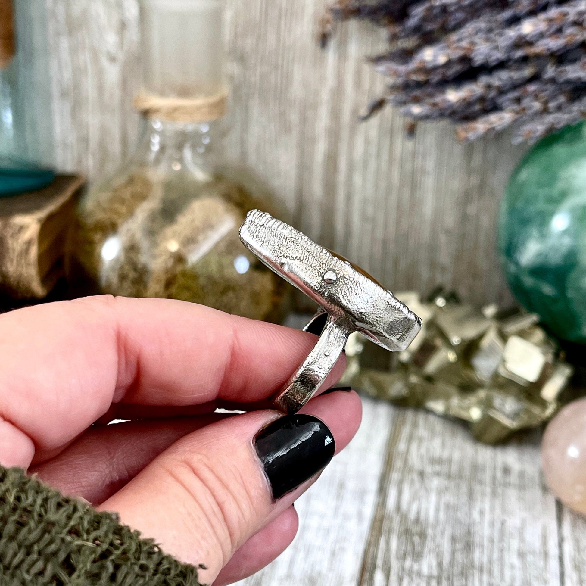 Big Crystal Ring, Bohemian Jewelry, Bohemian Ring, boho jewelry, boho ring, crystal ring, Electroformed Ring, Etsy ID: 1546619722, Festival Jewelry, Foxlark Alchemy, FOXLARK- RINGS, Goth Jewelry, gypsy ring, Healing Crystals, Jewelry, Large Crystal, Rings