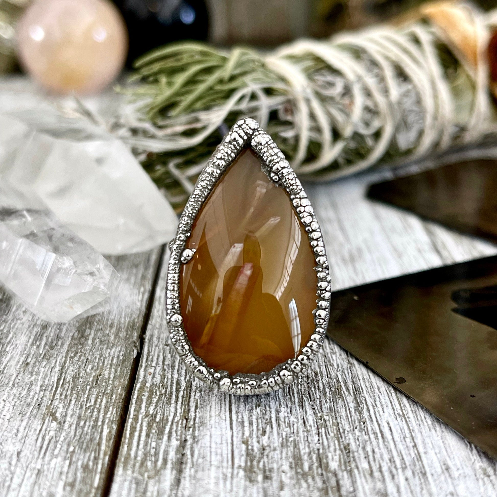 Big Crystal Ring, Bohemian Jewelry, Bohemian Ring, boho jewelry, boho ring, crystal ring, Electroformed Ring, Etsy ID: 1546619722, Festival Jewelry, Foxlark Alchemy, FOXLARK- RINGS, Goth Jewelry, gypsy ring, Healing Crystals, Jewelry, Large Crystal, Rings