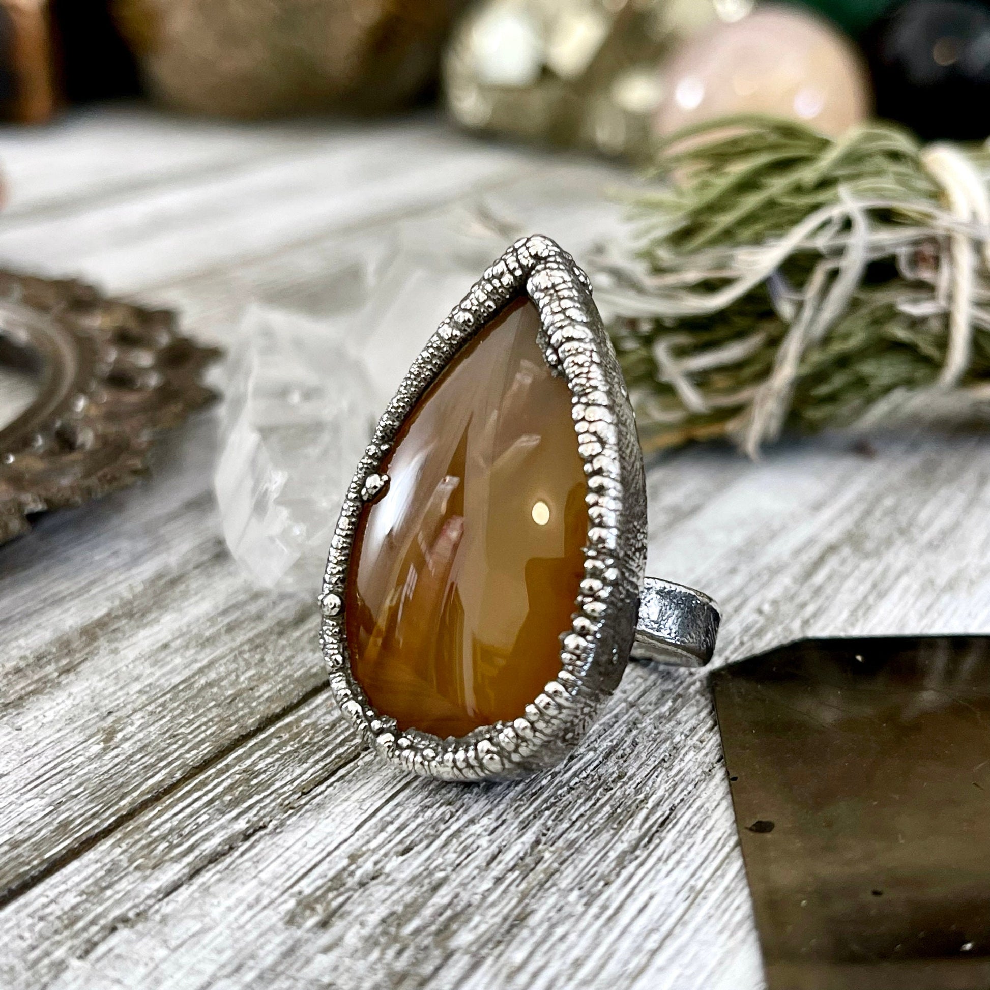 Big Crystal Ring, Bohemian Jewelry, Bohemian Ring, boho jewelry, boho ring, crystal ring, Electroformed Ring, Etsy ID: 1546619722, Festival Jewelry, Foxlark Alchemy, FOXLARK- RINGS, Goth Jewelry, gypsy ring, Healing Crystals, Jewelry, Large Crystal, Rings