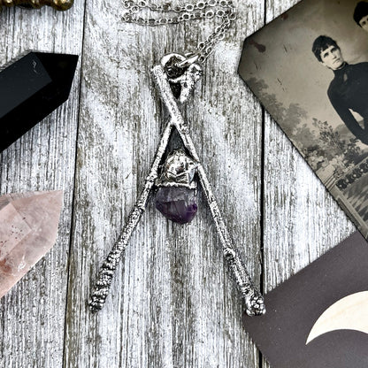 Amethyst Necklace, big crystal Necklace, Big Gothic Necklace, Bohemian Jewelry, Crystal Necklaces, Crystal Pendant, Etsy ID: 1601115195, FOXLARK- NECKLACES, Jewelry, nature inspired, Necklaces, Silver Jewelry, Silver Necklace, Silver Stone Jewelry, Statem