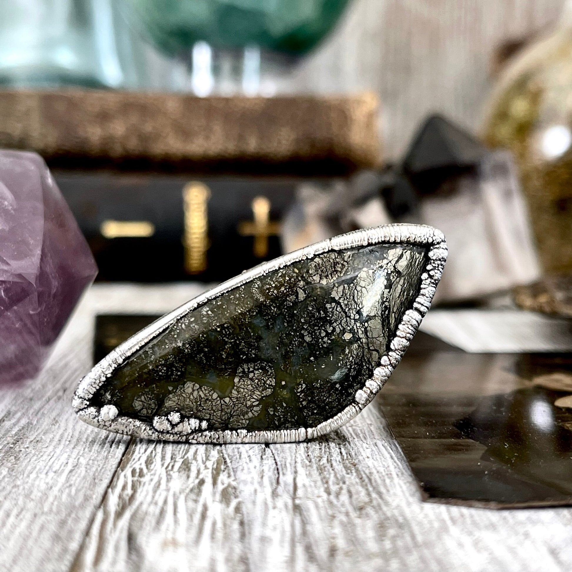 Big Bold Jewelry, Big Crystal Ring, Big Silver Ring, Big Stone Ring, Etsy ID: 1599123616, FOXLARK- RINGS, Jewelry, Large Boho Ring, Large Crystal Ring, Large Stone Ring, Marcasite, Natural stone ring, Rings, silver crystal ring, Silver Stone Jewelry, Sliv