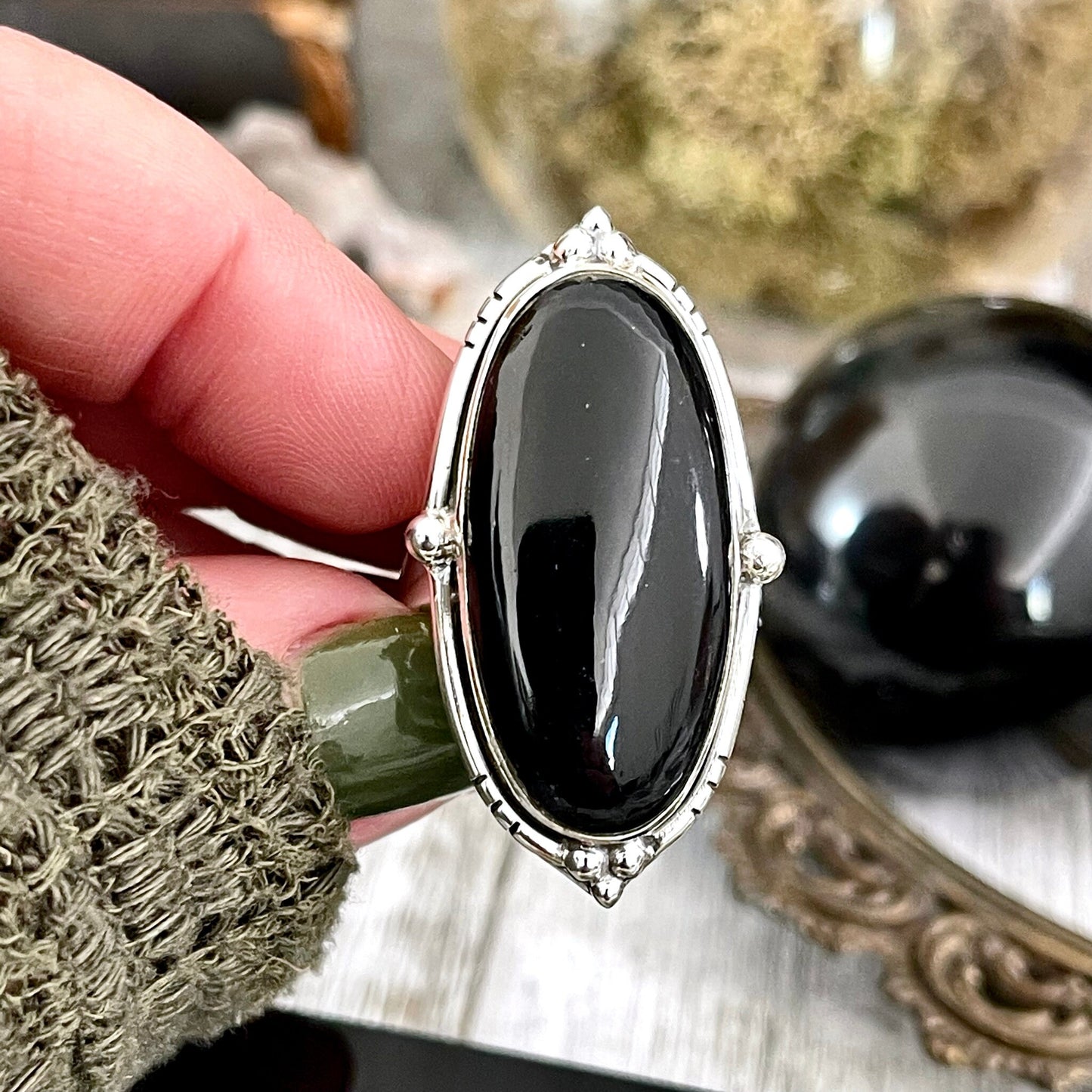 Big Bold Jewelry, Big Crystal Ring, Big Ring, Big Statement Ring, Big Stone Ring, Black Onyx Jewelry, Black Onyx Ring, Black Stone Ring, Bohemian Ring, Boho Jewelry, Boho Ring, Crystal Ring, Etsy ID: 1403563337, FOXLARK- RINGS, Gypsy Ring, Jewelry, Rings,