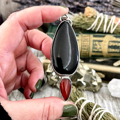 big crystal jewelry, Black Onyx, Black Onyx Necklace, Bohemian Jewelry, Carnelian Necklace, Crystal Jewelry, Crystal Necklace, Crystal Necklaces, Etsy ID: 1630243937, FOXLARK- NECKLACES, Gothic Jewelry, Gothic Necklace, Gothic Pendent, Jewelry, Necklaces,