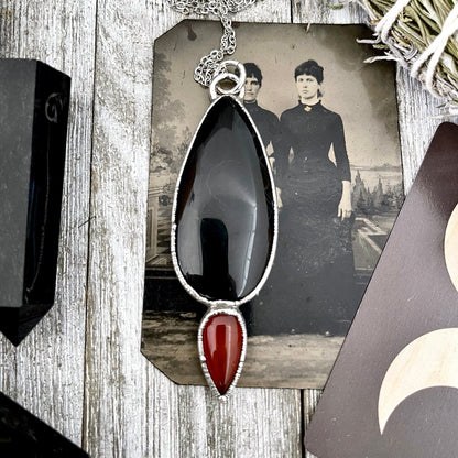 big crystal jewelry, Black Onyx, Black Onyx Necklace, Bohemian Jewelry, Carnelian Necklace, Crystal Jewelry, Crystal Necklace, Crystal Necklaces, Etsy ID: 1630243937, FOXLARK- NECKLACES, Gothic Jewelry, Gothic Necklace, Gothic Pendent, Jewelry, Necklaces,