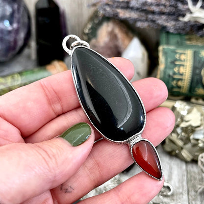 big crystal jewelry, Black Onyx, Black Onyx Necklace, Bohemian Jewelry, Carnelian Necklace, Crystal Jewelry, Crystal Necklace, Crystal Necklaces, Etsy ID: 1630243937, FOXLARK- NECKLACES, Gothic Jewelry, Gothic Necklace, Gothic Pendent, Jewelry, Necklaces,